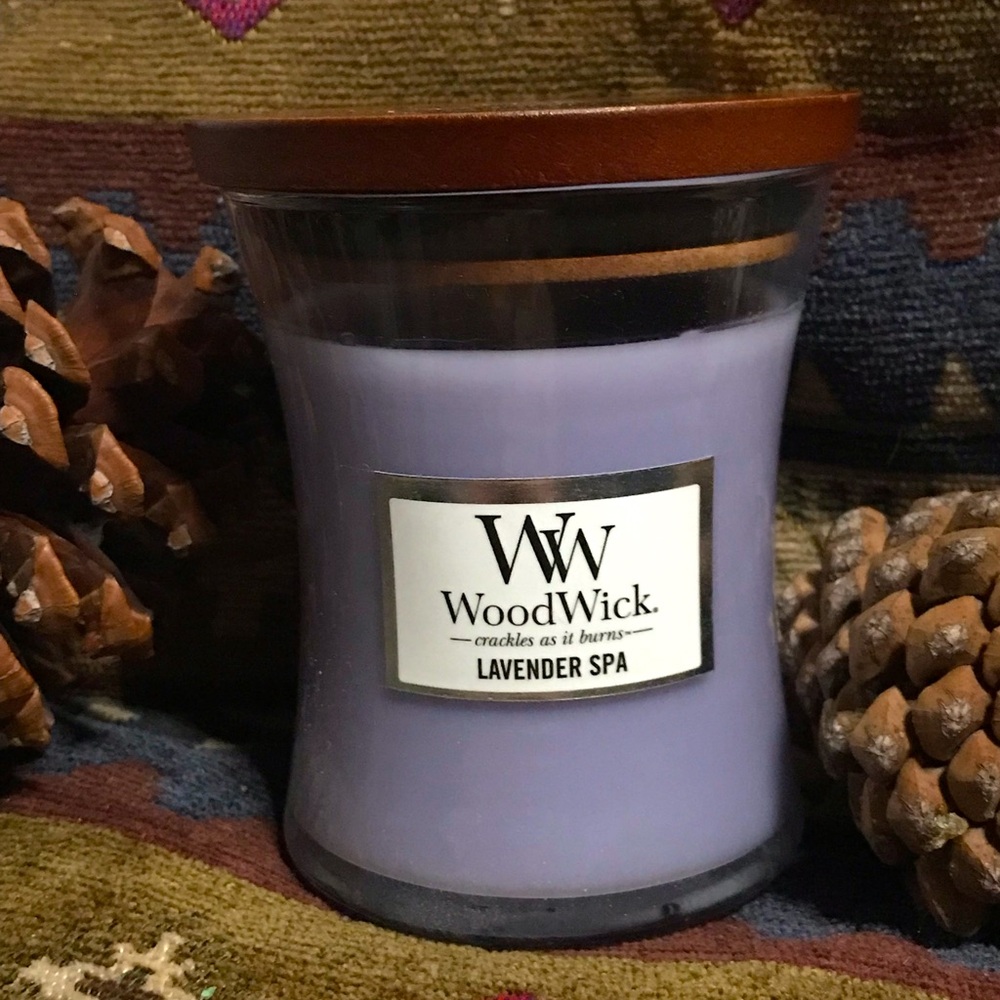 WoodWick Lavender Spa Medium hourglass Candle
